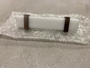 Sietto Adjustable 5.5" White Glass Bar Satin Nickel Base P-1901-5.5-SN Cabinet Pull