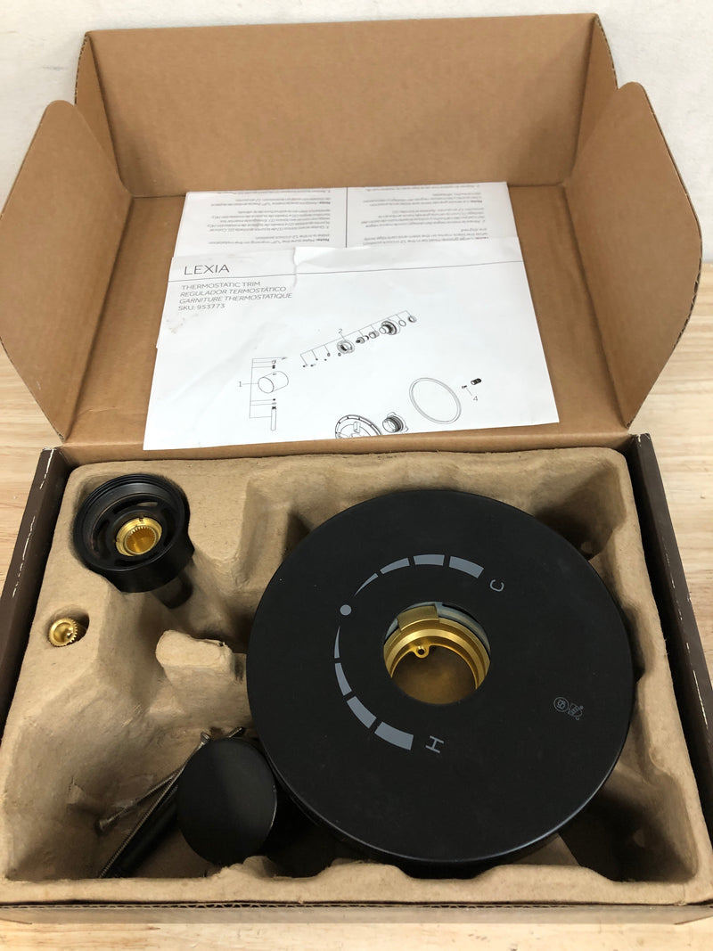 Signature Hardware 483859 Lexia Thermostatic Valve Trim - Less Valve - Matte Black