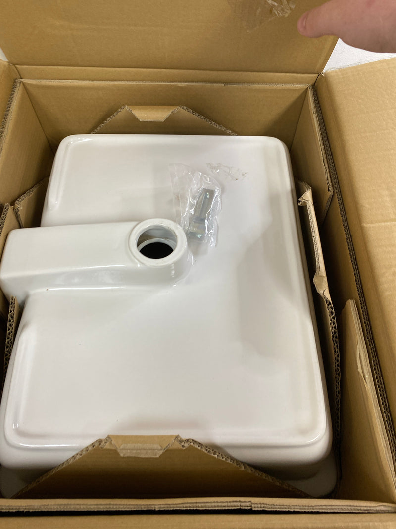 Signature Hardware Destin 20" Vitreous China Undermount Bathroom Sink - Glazed Underside