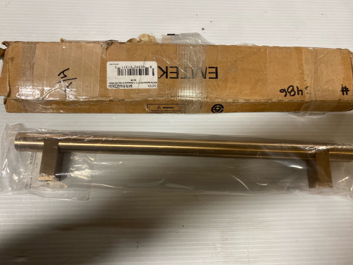 Emtek 84170.RCBUS4.SMUS4 Smooth 12 Inch Center to Center Bar Appliance Pull with Rectangular Bar Stem from the SELECT Collection - Satin Brass / Satin Brass Stem