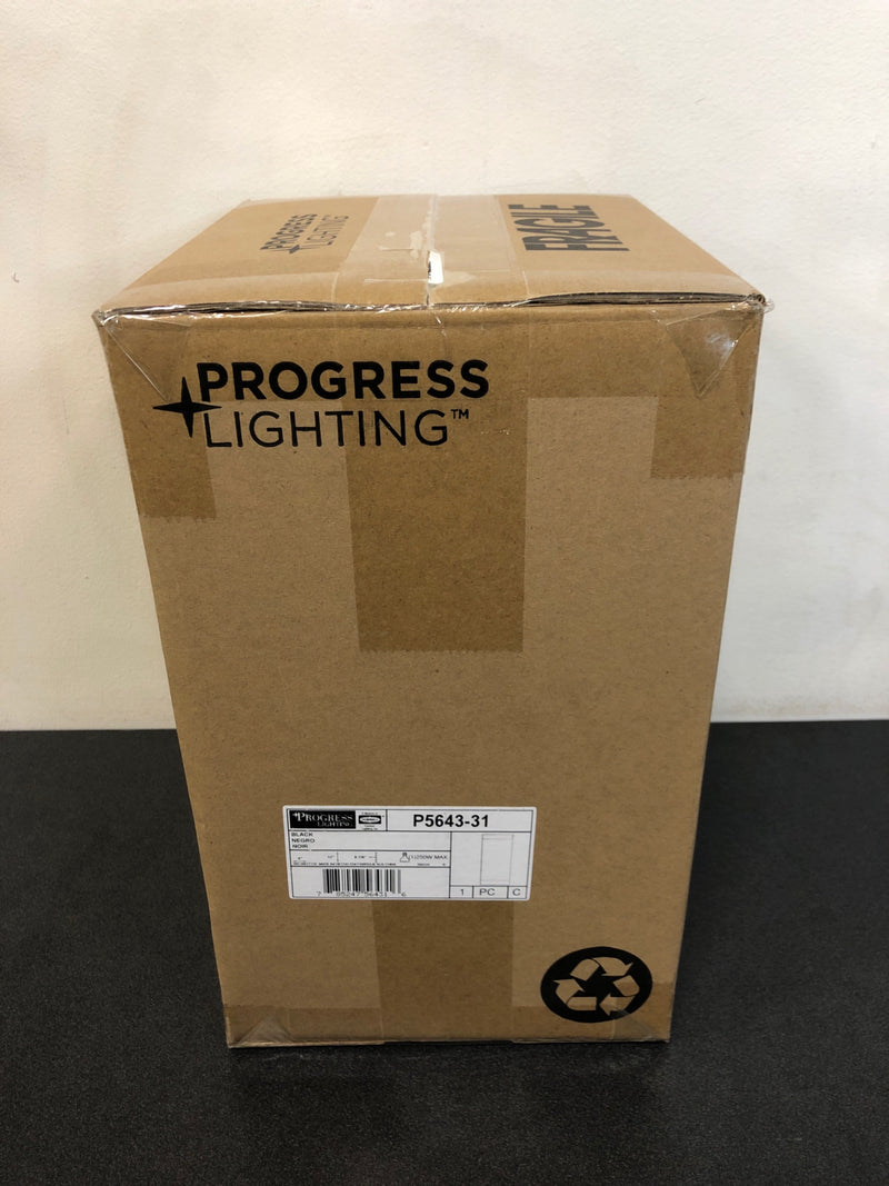 Progress Lighting Square 1 Light Outdoor Wall Sconce with Metal Cylinder Shade - 12" Tall