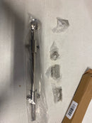 Emtek 8512US26 12 Inch Solid Brass Surface Bolt with Strikes and Screws - Polished Chrome