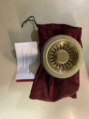 Rohl 738 3 1/2" Basket Strainer Without Remote pop-up - Antique Gold
