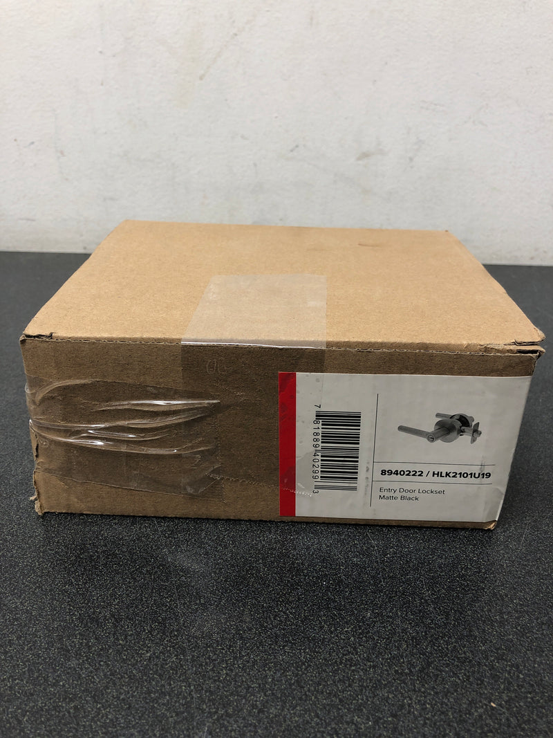 Miseno MLK1012BK Elkton Round Rod Single Cylinder Keyed Entry Door Lever Set - Matte Black