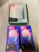 Lifx LFX/STARTKIT2 60-Watt Equivalent Smart 2-A19 LED Light Bulbs and 1-Switch Kit, Works with Alexa/Hey Google/HomeKit Multi-Color (1-Kit)
