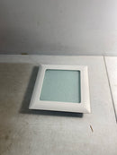 Halo 10P 9 in. White Recessed Ceiling Light Square Trim with Glass Albalite Lens