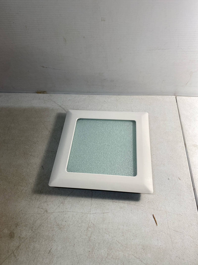 Halo 10P 9 in. White Recessed Ceiling Light Square Trim with Glass Albalite Lens