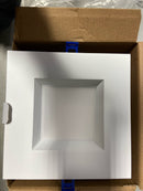 Kichler DLRC06S2790WHT Direct-to-Ceiling Integrated LED 6 in. Square Canless Recessed Light for Bathroom Baffle White 2700K (1-Pack)