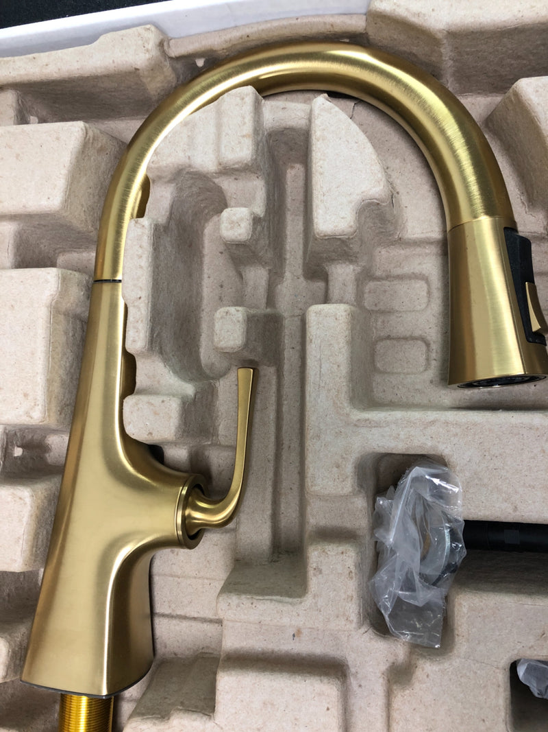 Kohler K-22063-2MB Graze 1.5 GPM Single Hole Pull Down Kitchen Faucet - Vibrant Brushed Moderne Brass