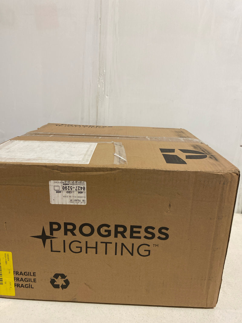 Progress lighting P5341-1630K9 Dome Collection 16 in. 29-Watt Satin Aluminum Integrated LED Modern Cord Hung Kitchen Pendant