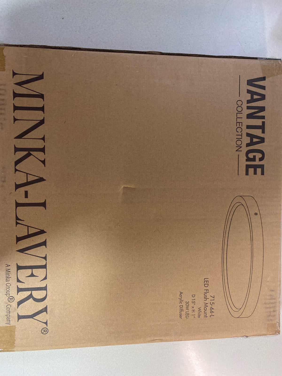 Minka Lavery 715-44-L Vantage 15" Wide Round LED Flush Mount Ceiling Fixture - White