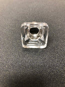 Amerock BP36653CG10 Glacio 1-3/8 Inch Square Cabinet Knob - Crystal / Satin Nickel