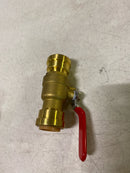 Quickfitting 3/4in Push-to-Connect x 3/4in Push-to-Connect Brass Full Port Ball Valve with Drain