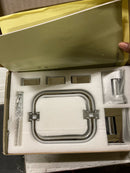 Glass warehouse GW-WH-HP-CH 78 in. Wall Hinged Hardware Pack in Chrome with Handle