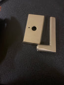 Emtek C720LRTWB Lariat Rustic Modern Bronze Privacy Door Lever Set with Concealed Screws - Tumbled White Bronze