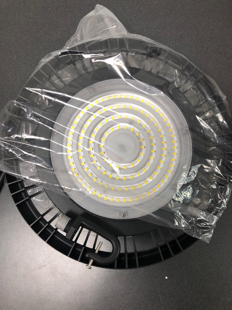 Cedar hill 666100 1 ft. 300-Watt Equivalent Integrated LED Dimmable Black UFO LED High Bay Light 14000 Lumens 5000K