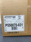 Progress Lighting P550070-031 Cedar Springs 13" Wide Semi-Flush Ceiling Fixture with Metal Shade - Black