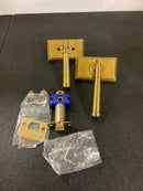 Emtek C822MEUS7 Rectangular Rosette Merrimack Privacy Door Lever Set with Concealed Screws from the American Designer Collection - French Antique