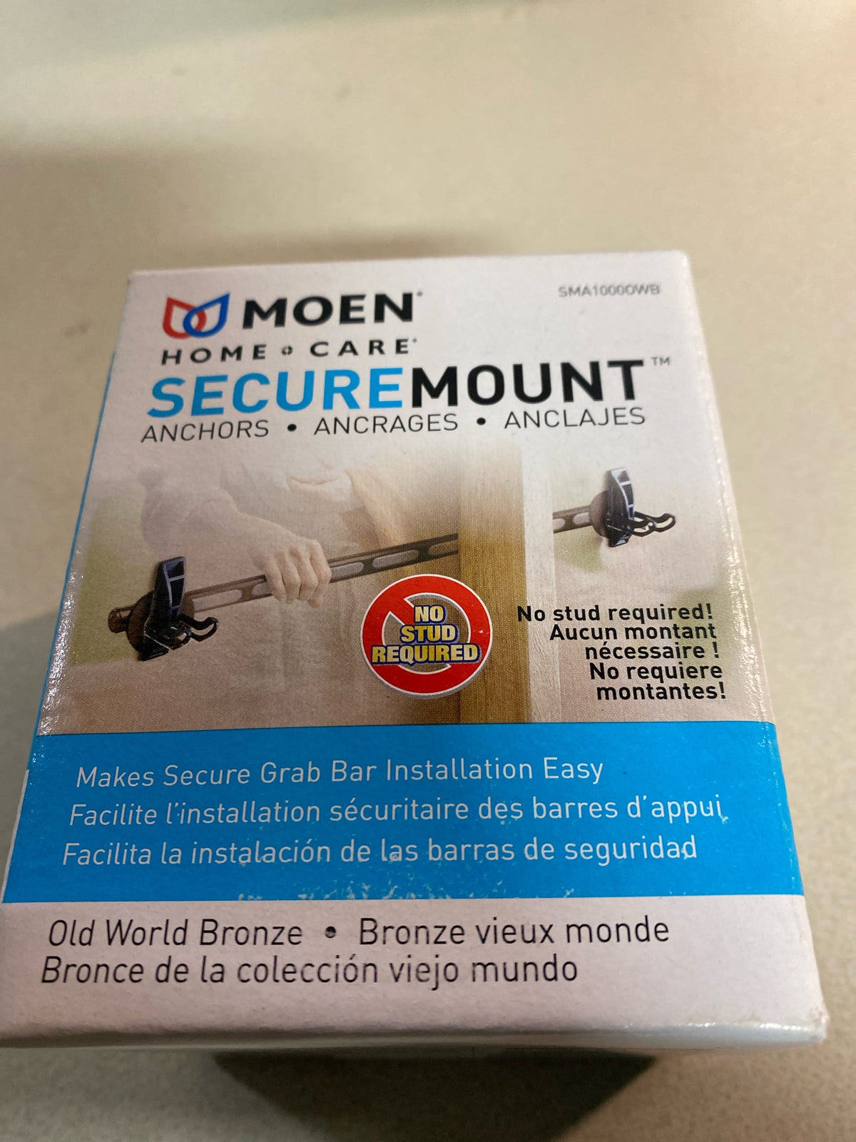 Moen SMA1000OWB SecureMount Stainless Steel Grab Bar Anchors, Old World Bronze