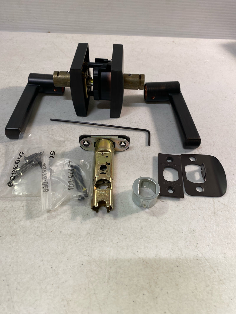 Baldwin Spyglass , Interior Passage Door Reversible Lever for Hallway/Closet/Rooms, Non-Locking Door Handle With Microban Protection, in Venetian Bronze
