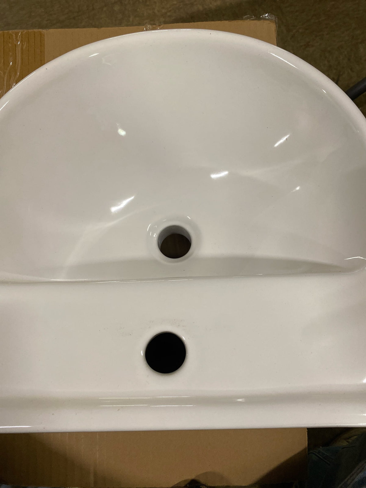 Signature Hardware 484640 Lanken 17" Porcelain Pedestal Bathroom Sink with 3 Faucet Holes at 4" Centers - White