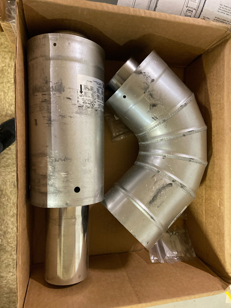 Rheem RTG20210-1 3 in. x 5 in. Horizontal Stainless Steel Concentric Termination Vent Kit for Mid Efficiency Tankless Gas Water He