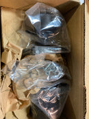 Emtek 5050ROUUS19 Round Knobset Non-Turning Two-Sided Dummy Door Knob Set with Square Rose - Flat Black