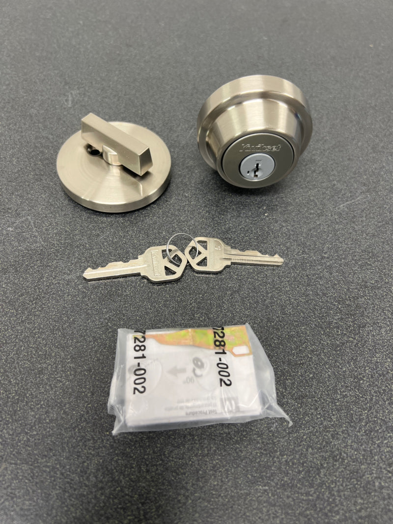 Kwikset 660 15 RCAL RCS Security Single Cylinder Deadbolt Satin Nickel QTY 1 (L)