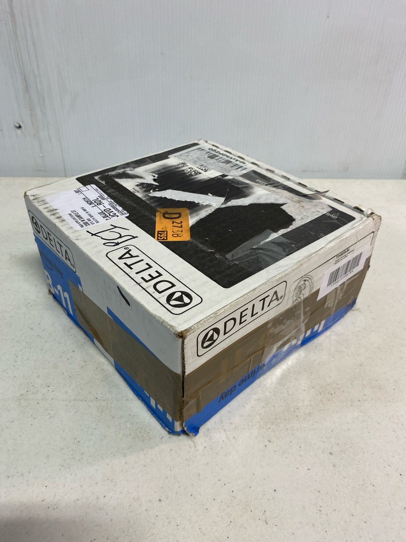 Delta Tetra Single-Function Shower Handle Trim Kit with 6-Way Integrated Diverter, Matte Black Shower System Valve with Diverter, Matte Black T24989-BL (Valve Not Included)