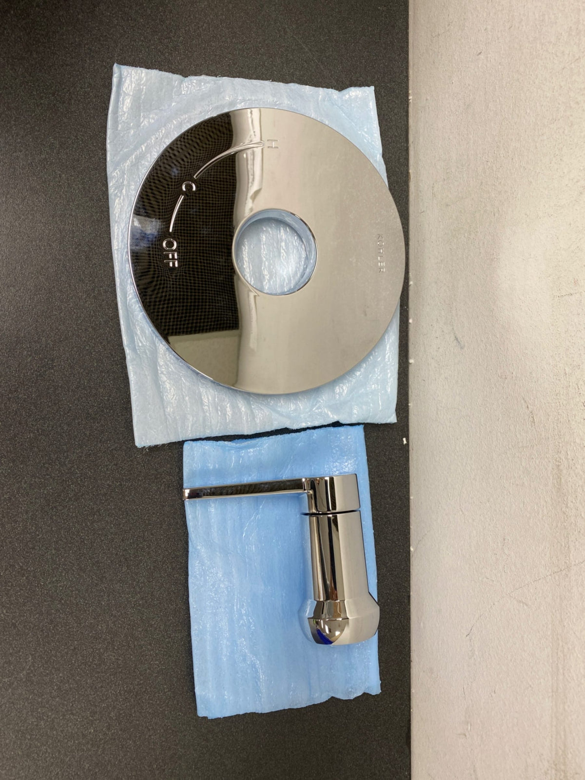Kohler K-TS74042-4-CP Hint Function Pressure Balanced Valve Trim Only with Single Lever Handle - Less Rough In - Polished Chrome