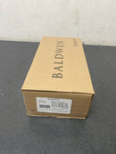 Baldwin HDSQUCFR044 Square Non-Turning One-Sided Dummy Door Lever with 5 Inch Rectangle Rose from the Reserve Collection - Lifetime Satin Brass