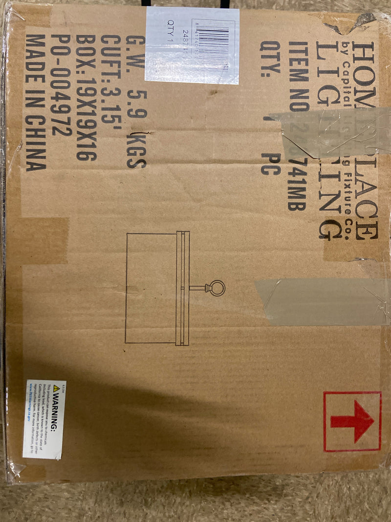 Capital Lighting 248741MB Fuller 4 Light 15" Wide Semi-Flush Drum Ceiling Fixture - Matte Black