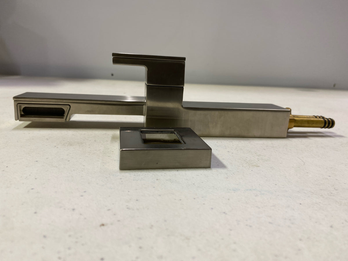 Brizo T65722LF-NK Frank Lloyd Wright 1.2 GPM Wall Mounted Single Handle Bathroom Faucet with Side Spout Laminar Flow - Less Rough-in and Drain Assembly - Luxe Nickel