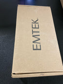 Emtek 15A1US19 RH Helios Brass Modern Door Configuration 5 Keyed Entry Multi Point Narrow Trim Lever Set with European Cylinder Below Handle - Flat Black