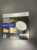 Commercial electric 92223 Elite Series 4 in. LED DuoBright, 3-Level Lumen Select, Deep Baffle Canless Recessed Light, Adjustable CCT