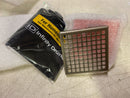 Infinity Drain LQ4-2 SC 4"x4" LQD 4 Squares Pattern Center Drain - 2" Throat - Satin Champagne