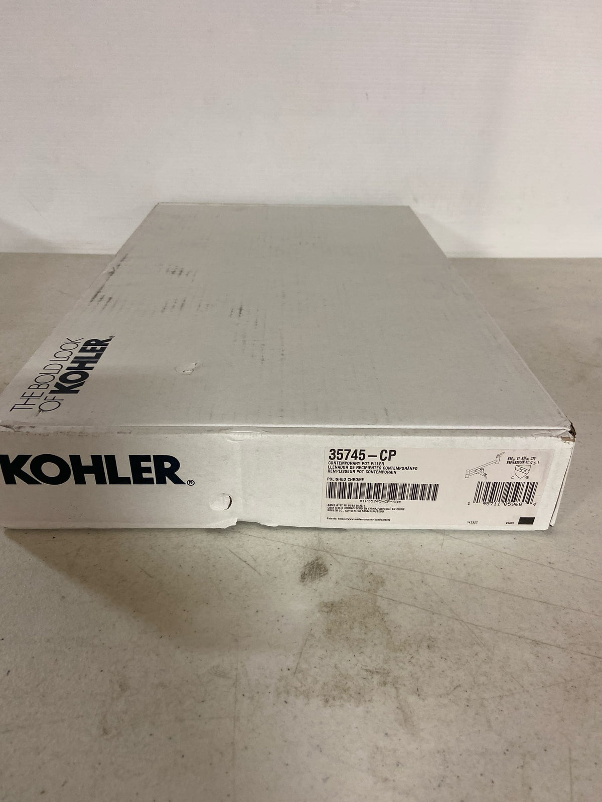 KOHLER 35745-CP Contemporary Style Wall-Mount Pot Filler, Kitchen Sink Pot Filler Faucets, Polished Chrome