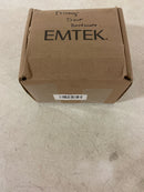 Emtek Select Privacy, Modern Rectangular Rosette, L-Square Stem, Knurled Lever, Flat Black, LH