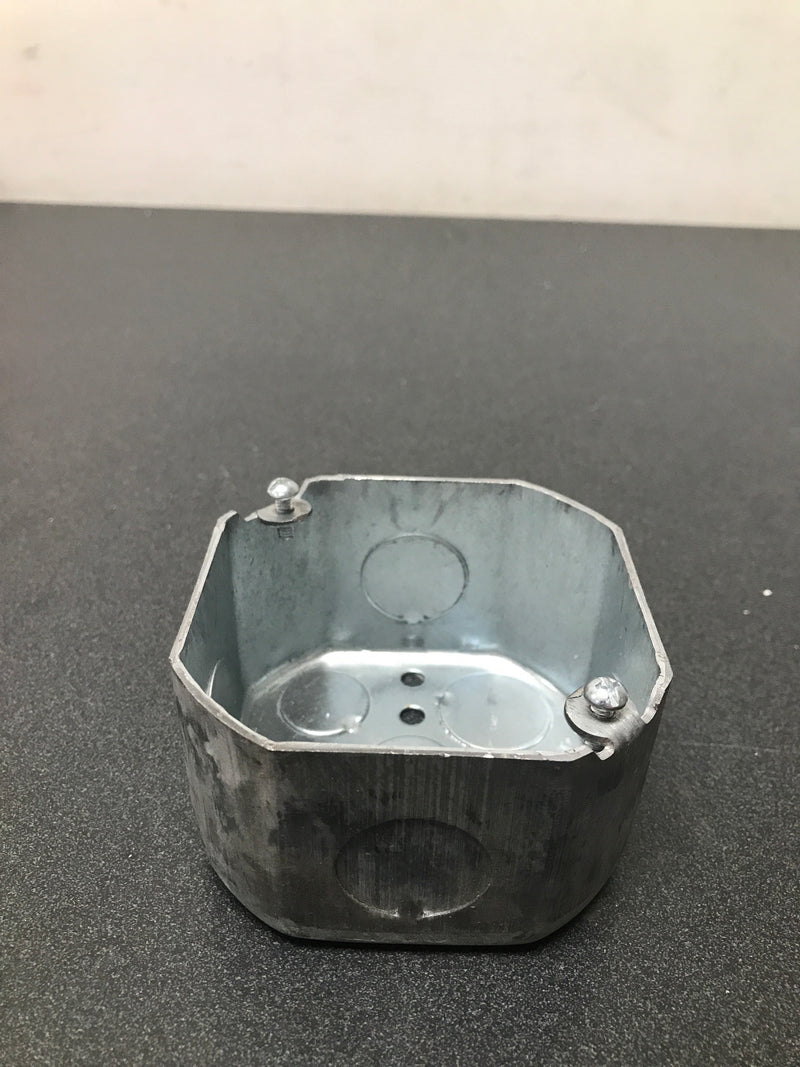 RACO Electrical Box: Galvanized Steel, 2 1/8 in Nominal Dp, 4 in Nominal Wd, 4 in Nominal Lg, 2 Gangs, UL