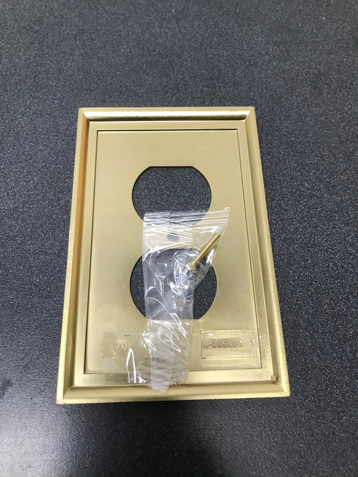 Amerock BP36522BBZ Mulholland Single Gang Duplex Outlet Wall Plate - Golden Champagne