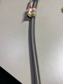 Everbilt EBBS12P34F18BV 1/2 in. PTC x 3/4 in. FIP x 18 in. Braided Stainless Steel Water Heater Connector with Ball Valve