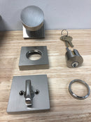 Emtek 4820ROUUS15 Baden Sectional Single Cylinder Keyed Entry Handleset with Round Interior Knob - Satin Nickel