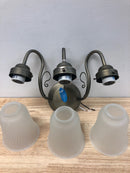 Westinghouse 67515 3 Light 16.5" Wide Bathroom Fixture with Frosted Glass - Oyster Bronze