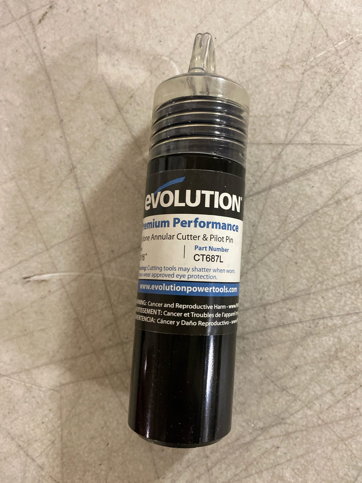 Evolution 11/16" Diameter X 2" Depth Annular Carbide Tipped Cutter, Pilot Pin Included