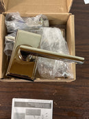Emtek 5112HLOUS14LH Helios Left Handed Passage Door Lever Set with Modern Rectangular Rose - Polished Nickel