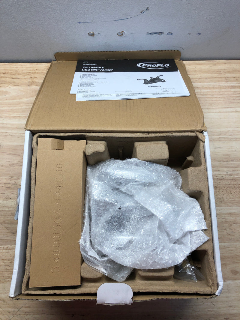 PROFLO PFWSC6847CP Alvord 1.2 GPM Centerset Bathroom Faucet with Pop-Up Drain Assembly - Polished Chrome