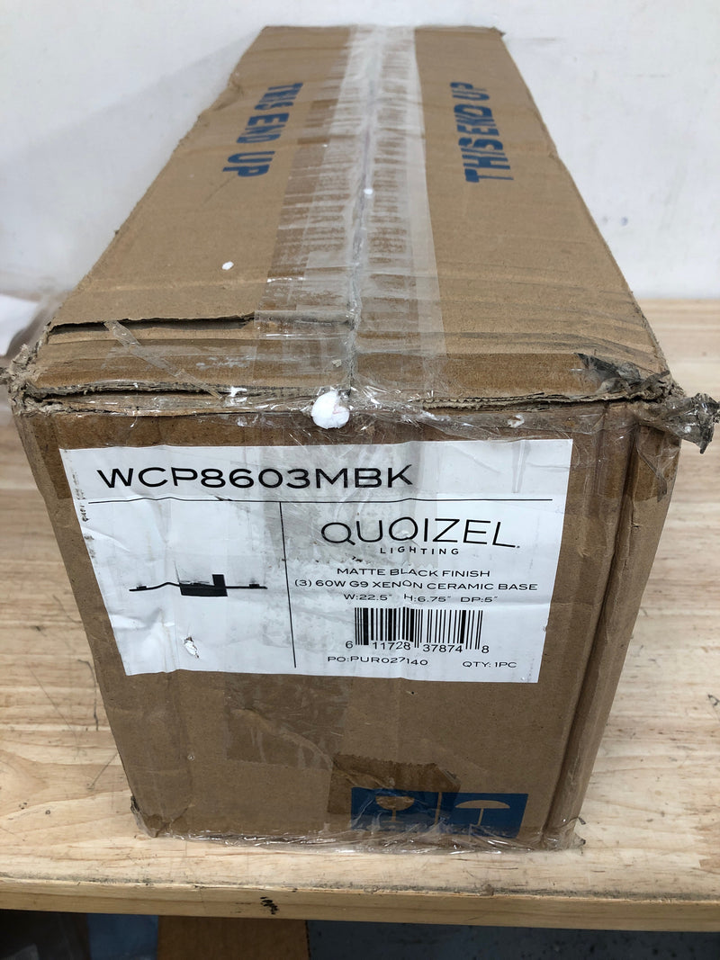 Quoizel WCP8603MBK Westcap 3 Light 23" Wide Bathroom Vanity Light - Matte Black