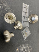 Baldwin FDELLTRR150 Ellipse Non-Turning Two-Sided Dummy Door Knob Set with Round Rose - Satin Nickel