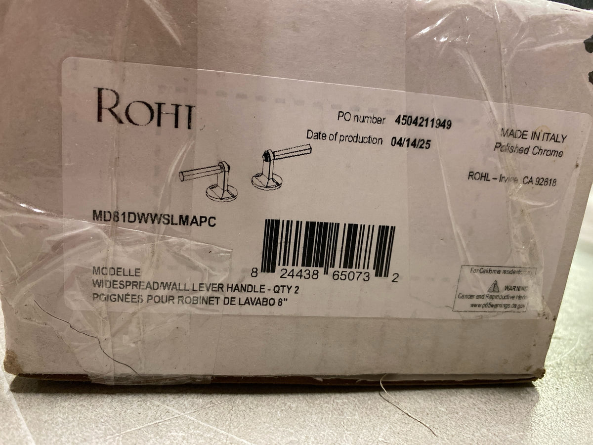 Rohl MD81DWWSLMAPC Modelle Widespread Lavatory Handle, Polished Chrome