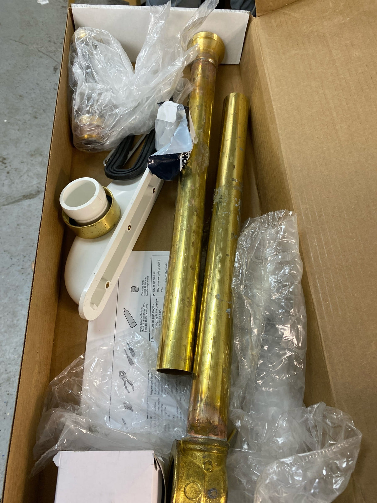 Kohler K-7271-SN Clearflo 1-1/2" Toe-Tap Tub Drain Kit - with Brass Slotted Overflow - Vibrant Polished Nickel
